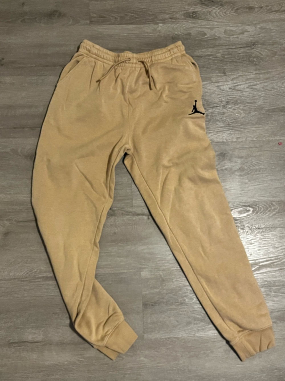 Jordan Kids Tan Joggers with Black Jumpman
